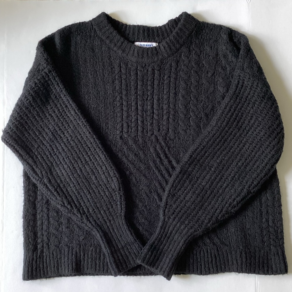 Old Navy Black Crewneck Sweater Size Medium